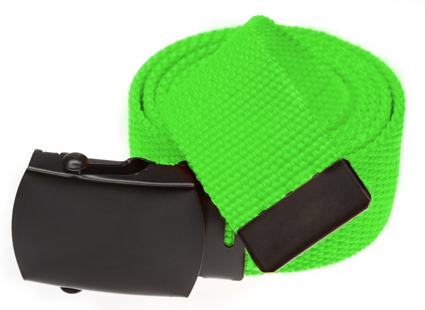 NEON - Military Style Web Belt with Black Buckle- 4 Colors!