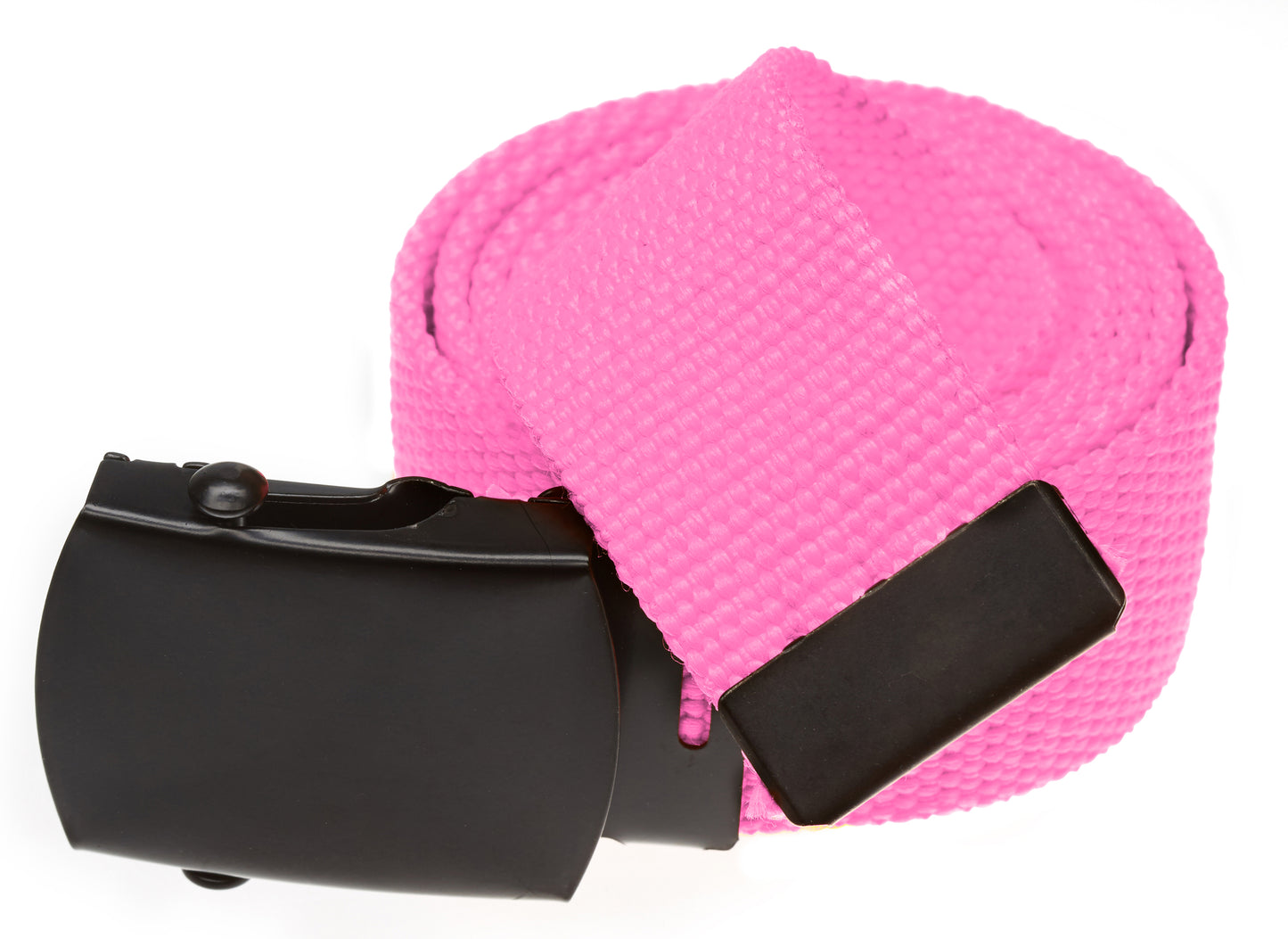 NEON - Military Style Web Belt with Black Buckle- 4 Colors!