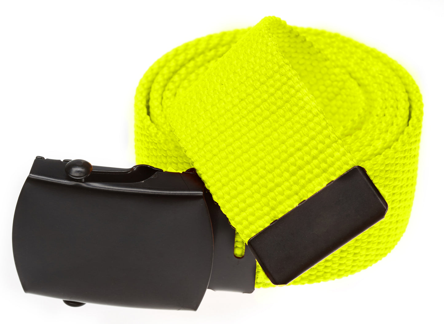 NEON - Military Style Web Belt with Black Buckle- 4 Colors!