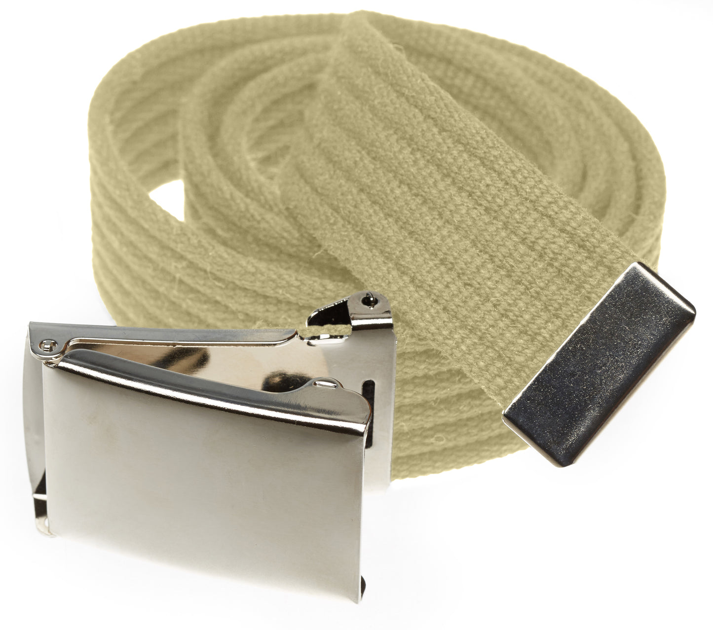 Ribbed Web Belt with Silver Flip Top Buckle- 5 Colors!