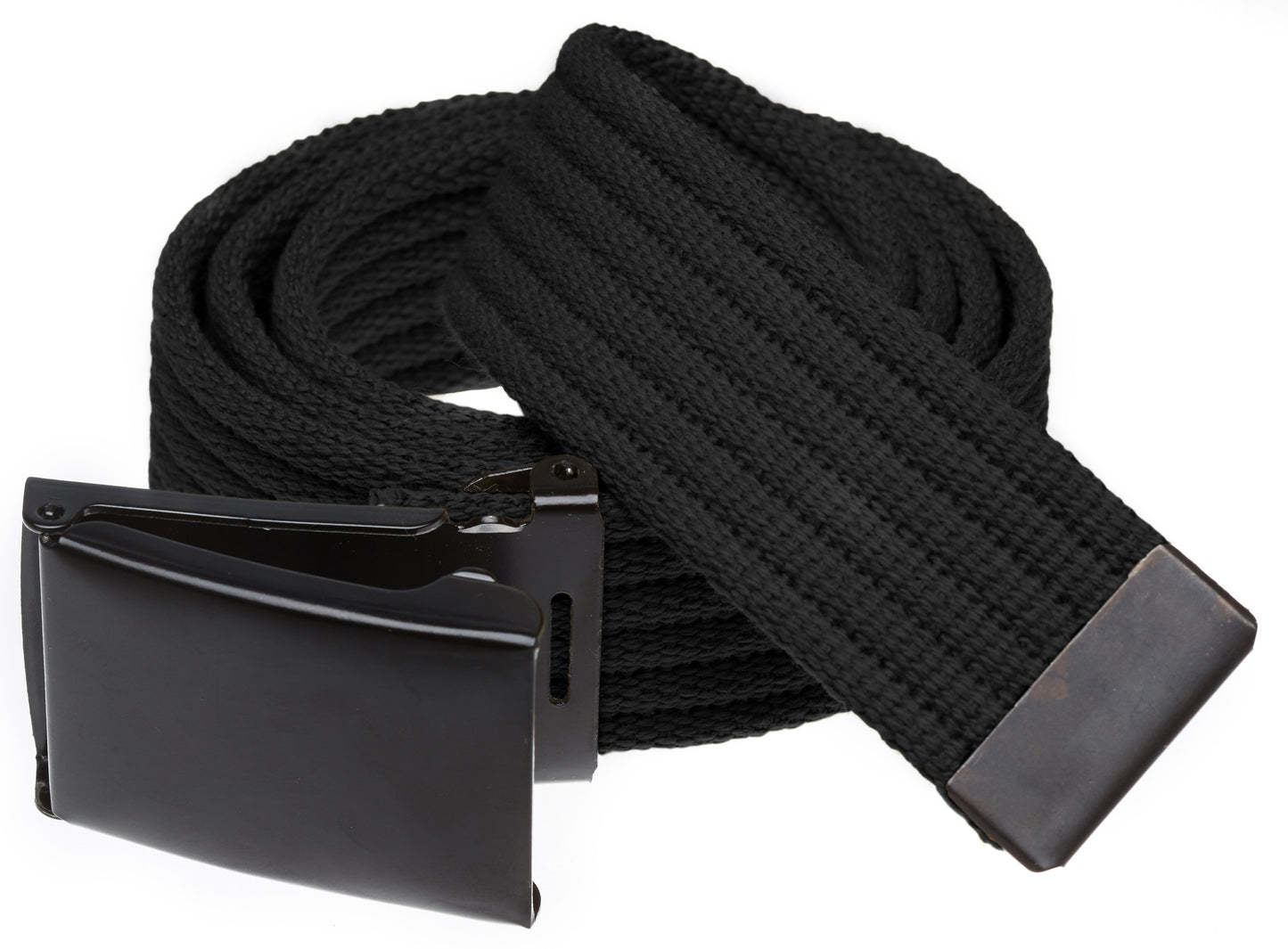 Ribbed Web Belt with Black Flip Top Buckle- 5 Colors!