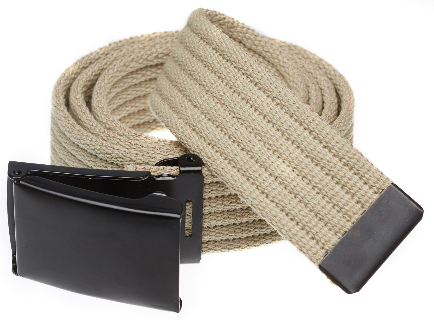 Ribbed Web Belt with Black Flip Top Buckle- 5 Colors!