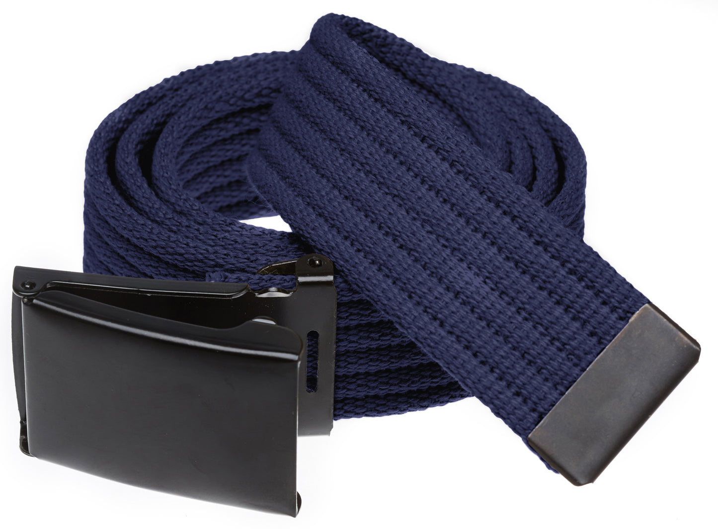Ribbed Web Belt with Black Flip Top Buckle- 5 Colors!