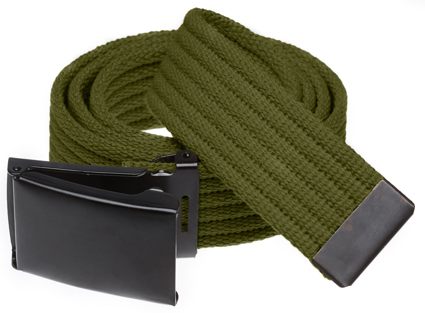 Ribbed Web Belt with Black Flip Top Buckle- 5 Colors!
