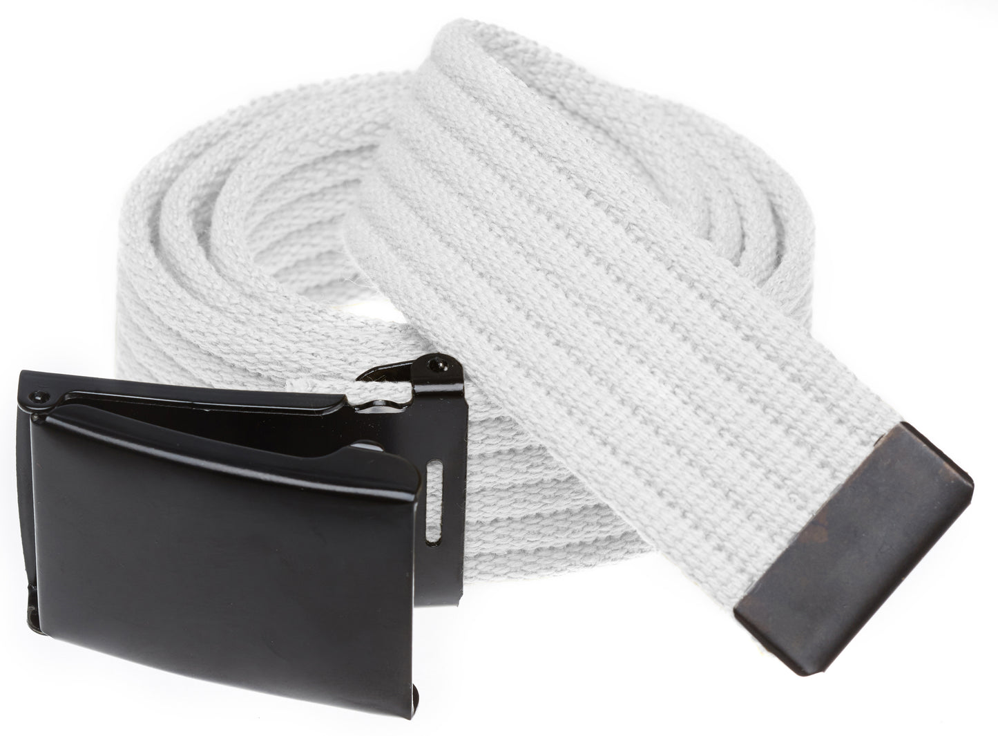 Ribbed Web Belt with Black Flip Top Buckle- 5 Colors!