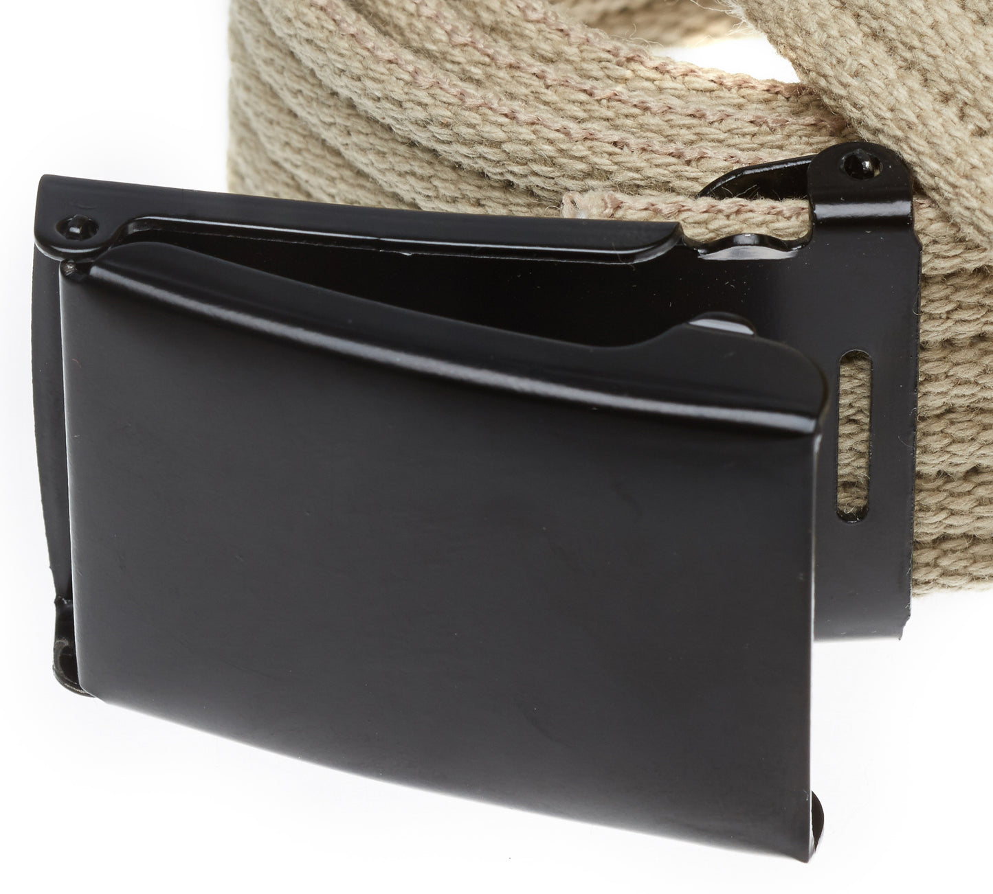 Ribbed Web Belt with Black Flip Top Buckle- 5 Colors!