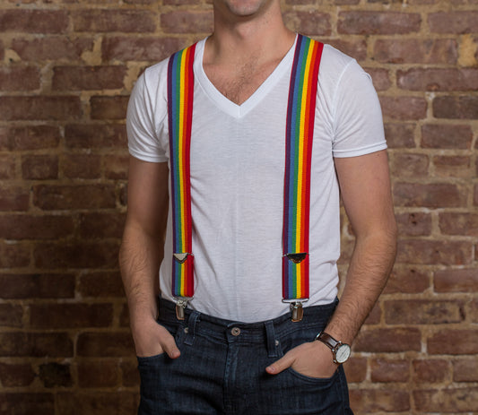 Rainbow / Striped Suspenders