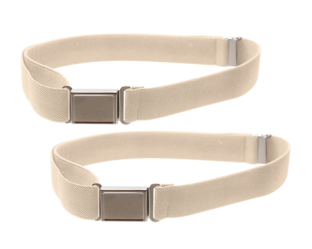 Kids Elastic Belt with Magnetic Buckle- 7 Colors, Pack of 2