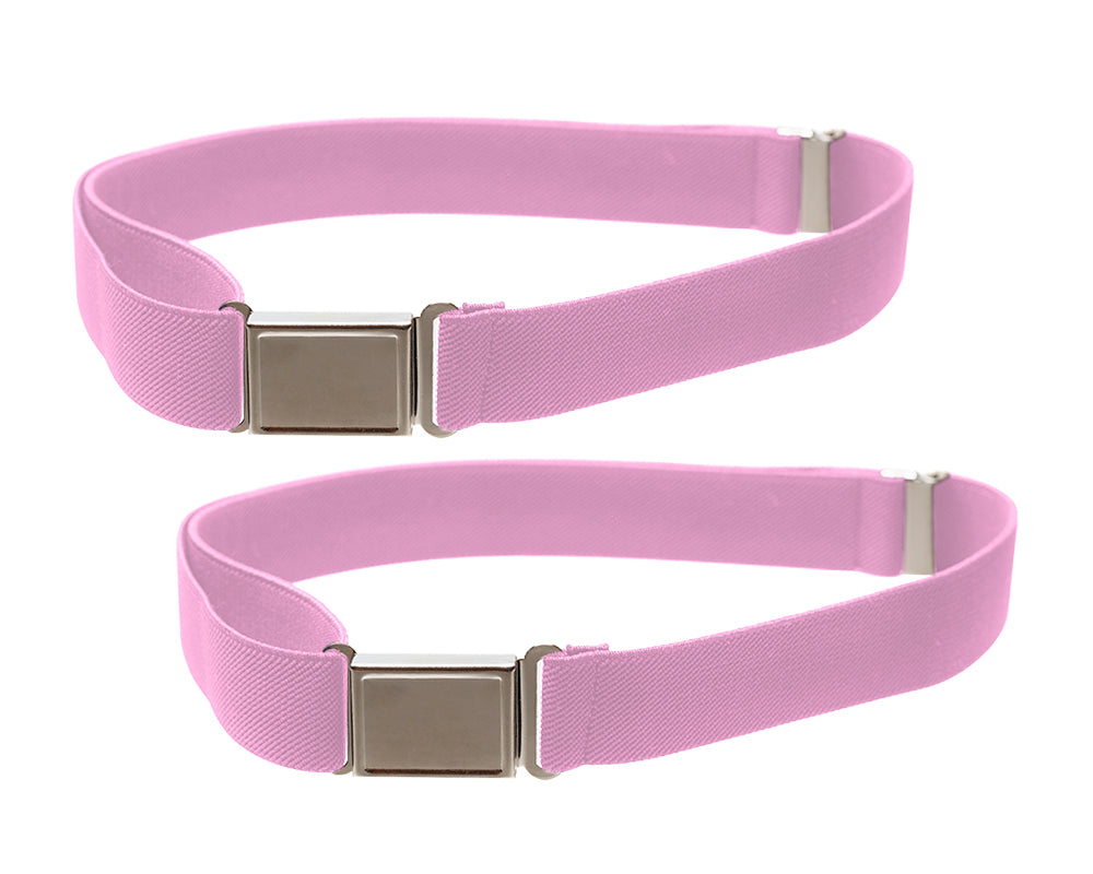 Kids Elastic Belt with Magnetic Buckle- 7 Colors, Pack of 2