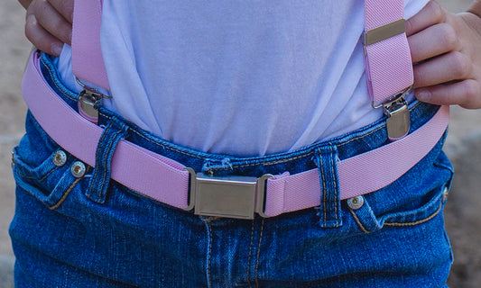 Kids Elastic Belt with Magnetic Buckle- 7 Colors, Pack of 2